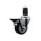 Service Caster 3.5'' Black Poly Swivel 1-5/8'' Expanding Stem Caster with Brake SCC-EX20S3514-PPUB-BLK-PLB-158 - alternate 1